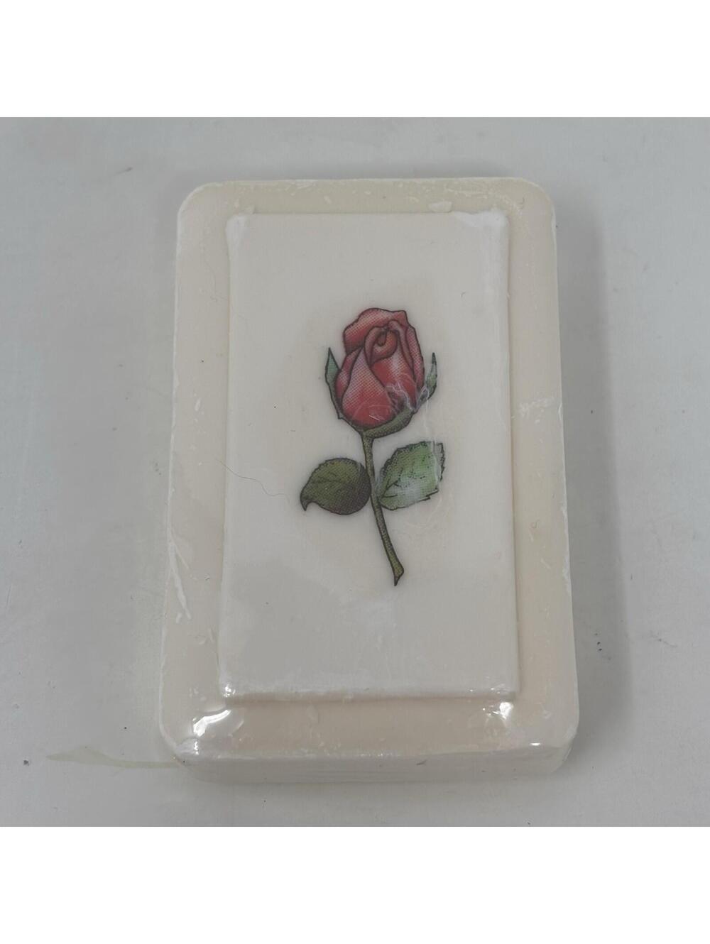 VTG Bar Soap Aidees Rose Floral Decorative Permanent Picture Soap England New